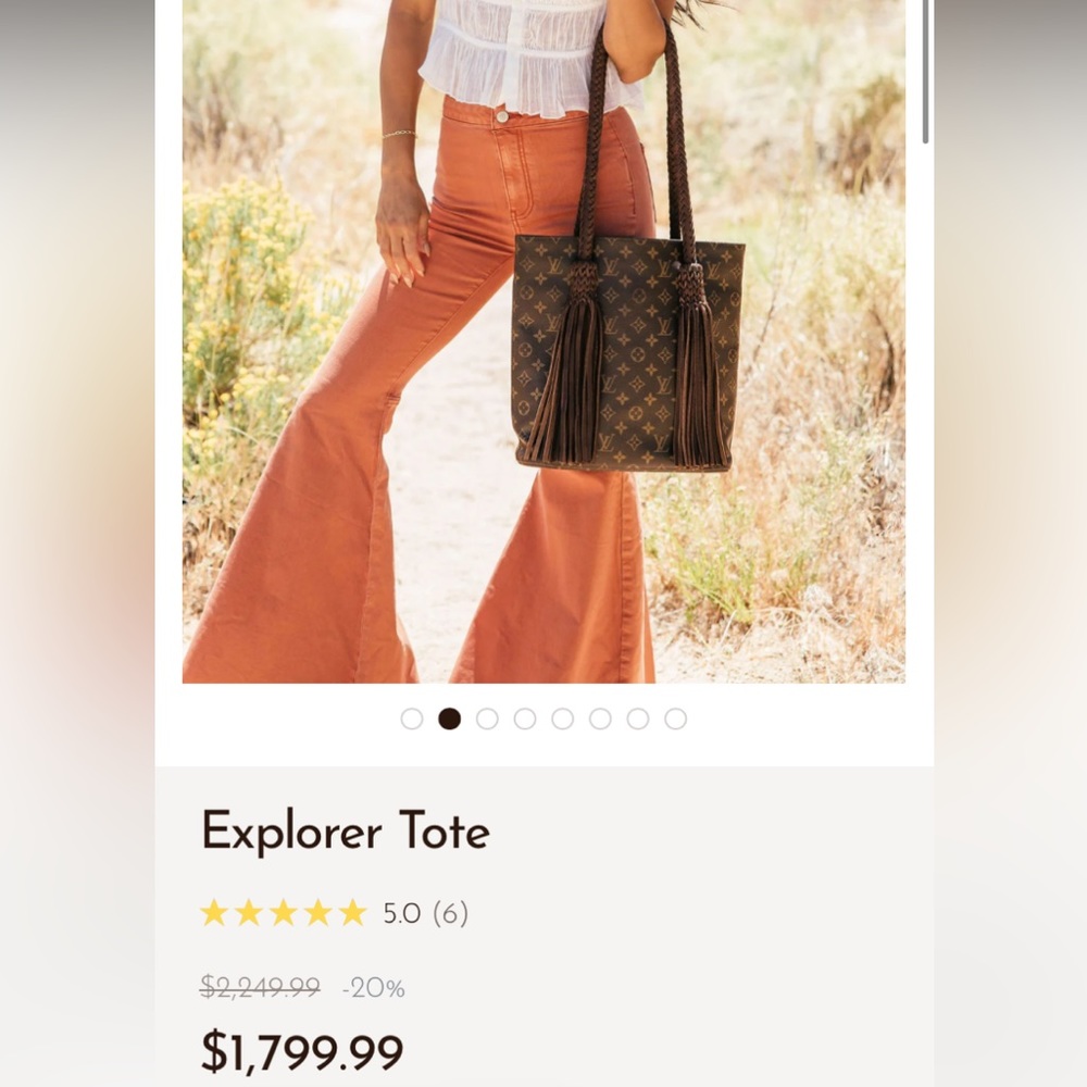 Vintage boho Louis Vuitton explorer tote